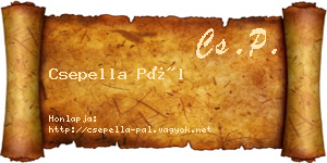 Csepella Pál névjegykártya